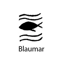 Logo de Alevines del Maditerráneo. Blaumar